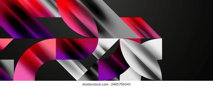 Abstract geometric shapes symbolizing creative technology, digital art, social communication, and modern science. Ideal for posters, covers, banners, brochures and websites