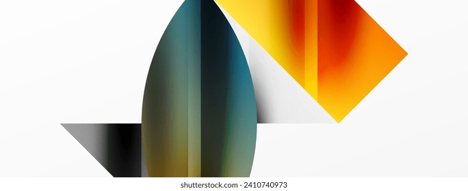 Abstract geometric shapes symbolizing creative technology, digital art, social communication, and modern science. Ideal for posters, covers, banners, brochures and websites
