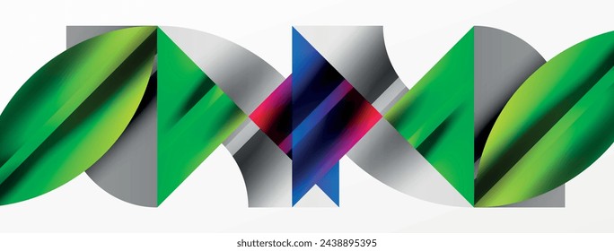 Formas geométricas abstractas que simbolizan la tecnología creativa, el arte digital, la comunicación social y la ciencia moderna. Ideal para carteles, portadas, banners, folletos y sitios web