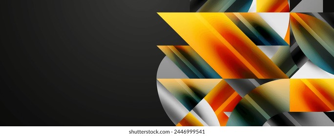 Formas geométricas Abstractas que simbolizan la tecnología creativa, el arte digital, la comunicación social y la ciencia moderna. Ideal para carteles, portadas, Anuncios, folletos y Sitios web