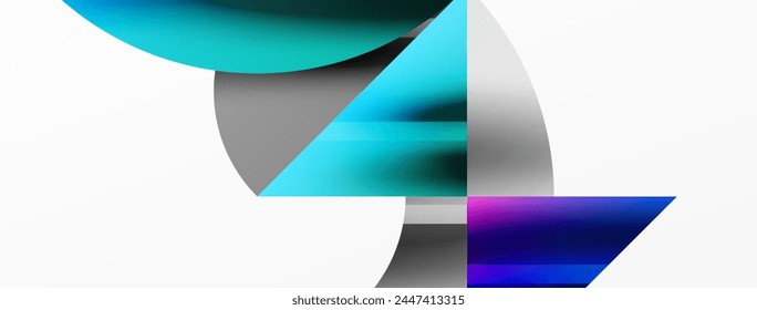 Abstract geometric shapes symbolizing creative technology, digital art, social communication, and modern science. Ideal for posters, covers, banners, brochures and websites