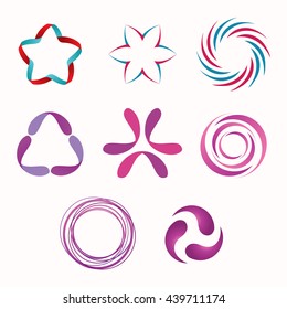 Abstract geometric shapes, symbols for your design. Vector shapes.