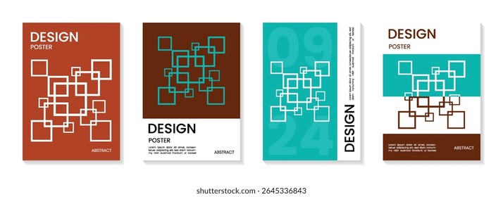 Plantilla de Formas geométricas Abstractas para póster, portada y flyer. Elemento de diseño geométrico