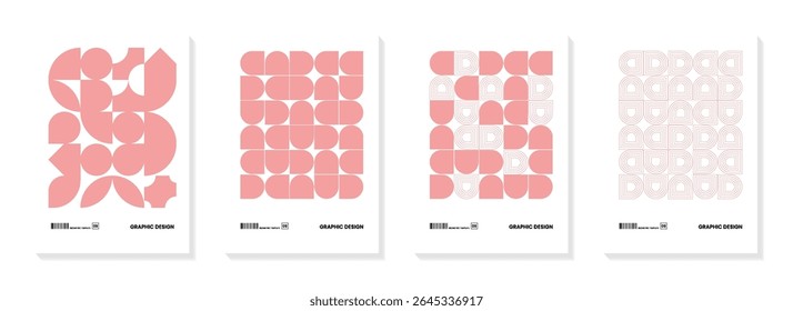 Abstract geometric shapes template for poster, cover and flyer. Geometric design element