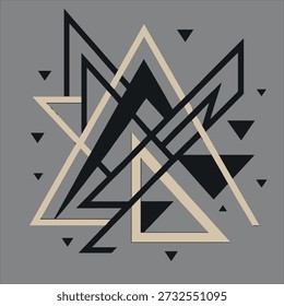 Abstract geometric shapes with transparent background, ideal for designers’ versatile projects.