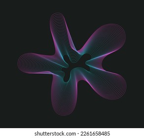 Abstract geometric shapes trending futuristic line design elements, infographic shapes. Modern trendy retro futurism digital vaporwave. Retrofuturistic Vector illustration for UI and UX