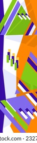 Abstract geometric shapes, triangles, lines. Brochure, flyer, flyer, cover template. Minimalist design, creative concept, bright colorful modern background. Vector illustration