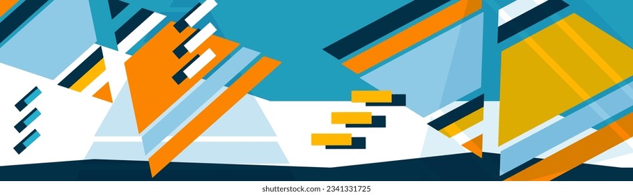 Abstrakte geometrische Formen, Dreiecke, Linien. Broschüre, Flyer, Flyer, Deckblatt. Minimalistisches Design, kreatives Konzept, hellbunter, moderner Hintergrund. Vektorgrafik