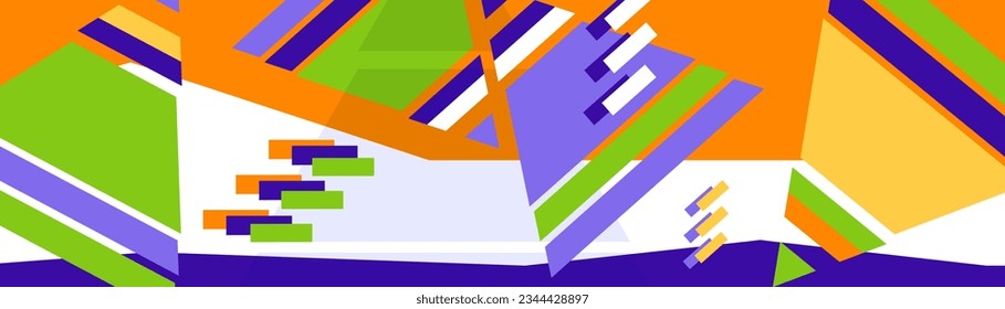 Abstract geometric shapes, triangles, lines. Brochure, flyer, flyer, cover template. Minimalist design, creative concept, bright colorful modern background. Vector illustration