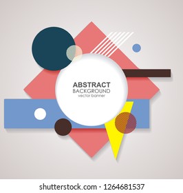 Abstract geometric shapes, vector background.