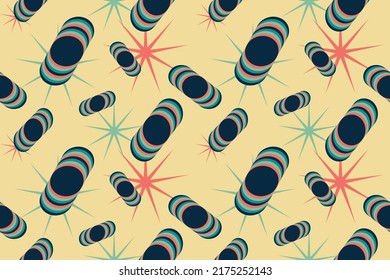 Abstract geometric shapes vector design seamless print fabric for curtains, tablecloths, bed sheets, pillowcases, rugs, tiles, home wall decorations.