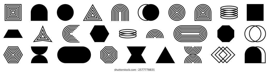 Abstract Geometric Shapes. Vector Shapes. Vector Elements