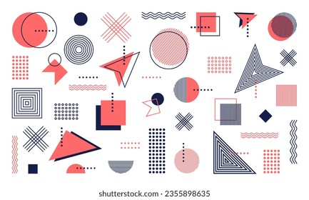 Abstract geometric shapes vector illustration.