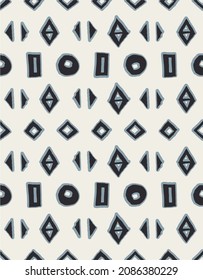 Abstract Geometric shapes vector seamless pattern