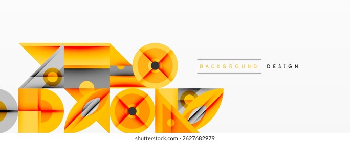 Abstract geometric shapes, vibrant orange hues, modern design elements. Minimalist composition, clean lines, suitable background texture.