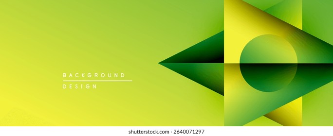 Abstract geometric shapes, vibrant yellowgreen gradients. Modern design, clean lines, minimalist aesthetic. Background texture suggests depth.