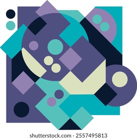abstract geometric shapes with visually striking compositions