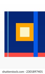 Abstract geometric shapes wall art decoration. Abstract rectangle wall decor poster. Printable abstract wall decor poster