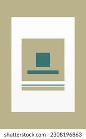Abstract geometric shapes wall art decoration. Abstract rectangle wall decor poster. Printable abstract wall decor poster
