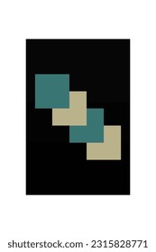 Abstract geometric shapes wall art decoration. Abstract rectangle wall decor poster. Printable abstract wall decor poster