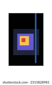 Resumen de formas geométricas de la decoración de arte de pared. Afiche abstracto de decoración de paredes rectangulares. Afiche de decoración de pared abstracta imprescriptible
