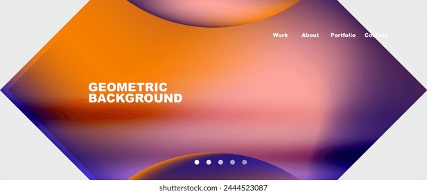 Página de Diseño web de Formas geométricas Abstractas. Ilustración vectorial Para Fondo de pantalla, Anuncio, Fondo, Tarjeta, Ilustración de libro, página de destino