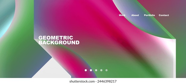 Abstract geometric shapes web design page. Vector Illustration For Wallpaper, Banner, Background, Card, Book Illustration, landing page