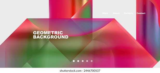 Abstract geometric shapes web design page. Vector Illustration For Wallpaper, Banner, Background, Card, Book Illustration, landing page