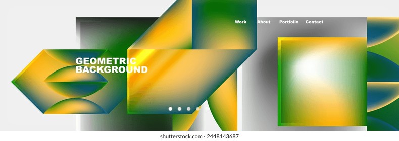 Página de Diseño web de Formas geométricas Abstractas. Ilustración vectorial Para Fondo de pantalla, Anuncio, Fondo, Tarjeta, Ilustración de libro, página de destino