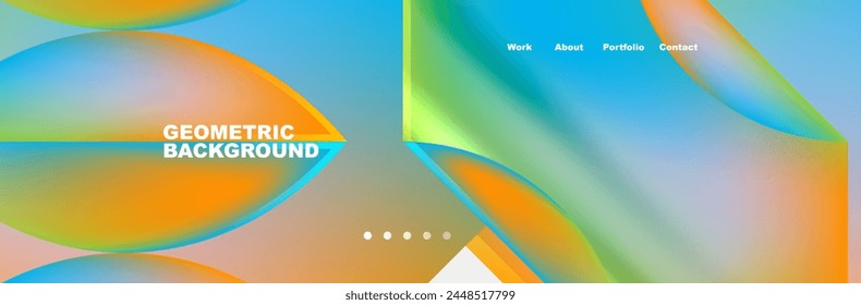 Abstract geometric shapes web design page. Vector Illustration For Wallpaper, Banner, Background, Card, Book Illustration, landing page