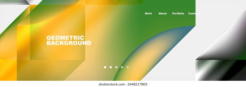 Página de Diseño web de Formas geométricas Abstractas. Ilustración vectorial Para Fondo de pantalla, Anuncio, Fondo, Tarjeta, Ilustración de libro, página de destino