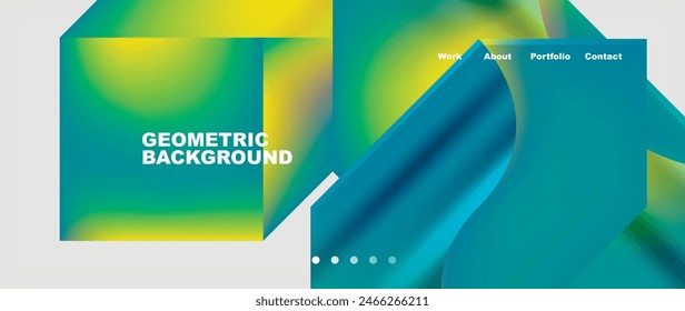 Webdesign für Abstrakte geometrische Formen. Vektorillustration für Bildschirmhintergrund, Banner, Hintergrund, Karte, Buchabbildung, Zielseite