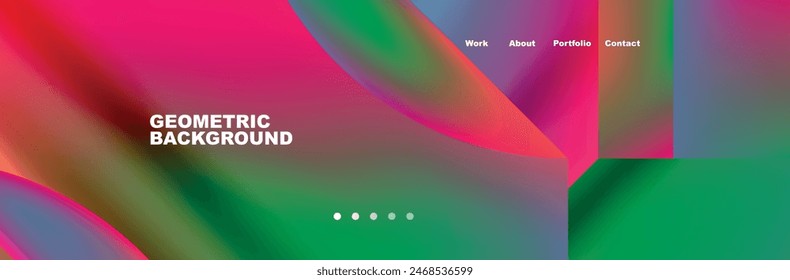 Abstract geometric shapes web design page. Vector Illustration For Wallpaper, Banner, Background, Card, Book Illustration, landing page