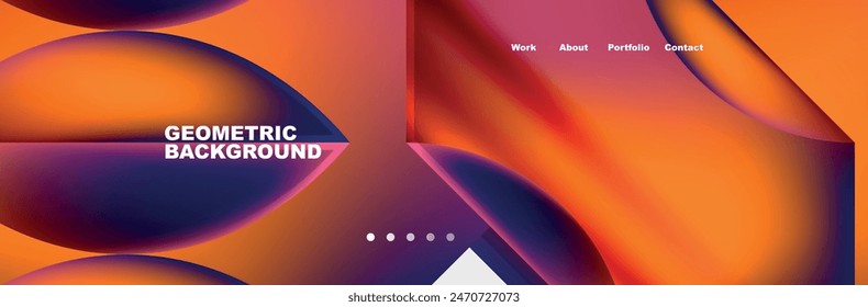 Abstract geometric shapes web design page. Vector Illustration For Wallpaper, Banner, Background, Card, Book Illustration, landing page