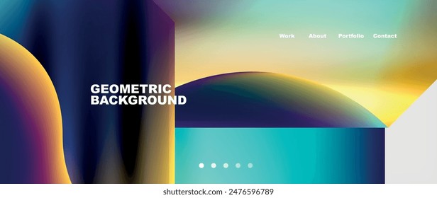 Webdesign für Abstrakte geometrische Formen. Vektorillustration für Bildschirmhintergrund, Banner, Hintergrund, Karte, Buchabbildung, Zielseite