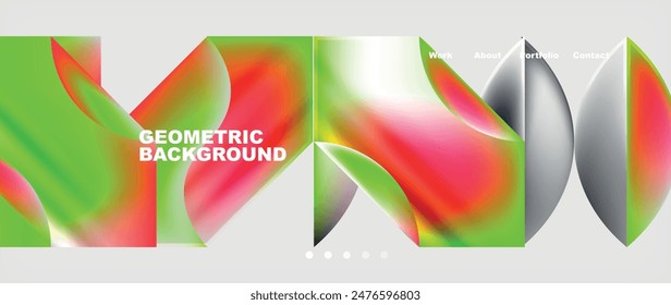 Webdesign für Abstrakte geometrische Formen. Vektorillustration für Bildschirmhintergrund, Banner, Hintergrund, Karte, Buchabbildung, Zielseite