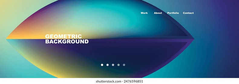 Abstract geometric shapes web design page. Vector Illustration For Wallpaper, Banner, Background, Card, Book Illustration, landing page