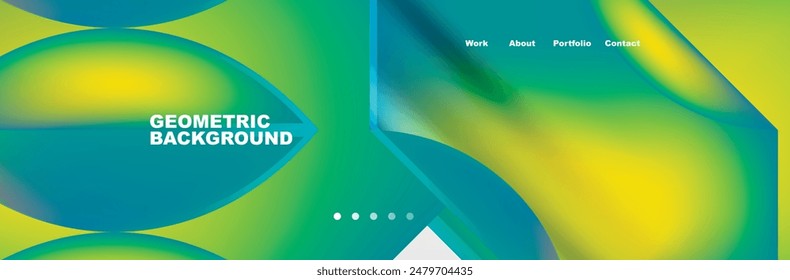 Abstract geometric shapes web design page. Vector Illustration For Wallpaper, Banner, Background, Card, Book Illustration, landing page