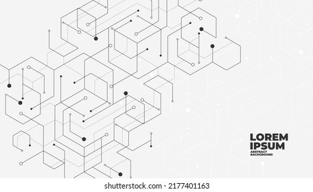 Abstract geometric shapes white and gray color background. Vector illustration.