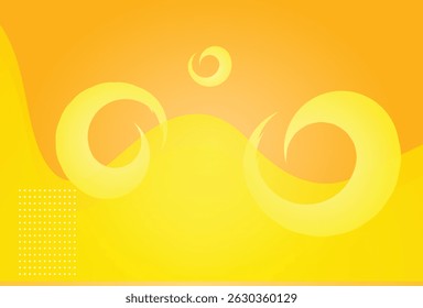 abstract geometric shapes yellow background design, Yellow smooth shapes pattern background 