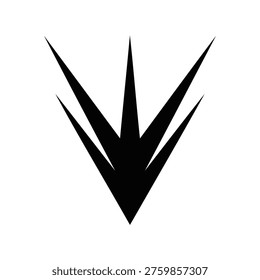 Abstract Geometric Sharp V Letter Logo Symbol Vector