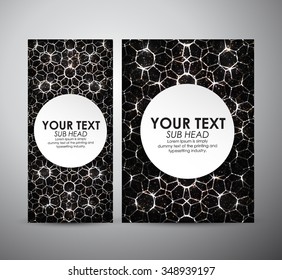 Abstract geometric shining pattern. Brochure business design template or roll up. Vector illustration