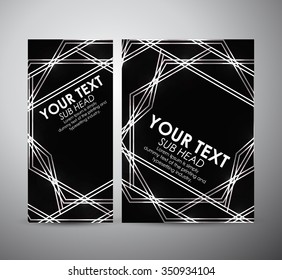 Abstract geometric shining pattern. Brochure business design template or roll up. Vector illustration