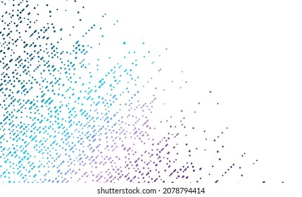Abstract geometric shiny background with blue purple dots. Vector design