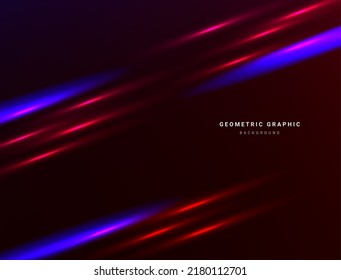 Abstract geometric shiny neon light effect stylish background design