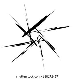 Abstract geometric sign, smbol with smeared lines