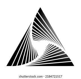 Abstract geometric silhouette deepening triangle