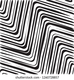 Resumen Impresión geométrica simple curvada de zigzag, patrón de onda, estilo étnico geométrico único, perfecto para fondos de sitio, papel de envolvimiento y diseño de tejido
