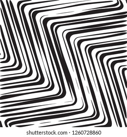 Abstrakter geometrischer, einfacher, kurviger Zigzag-Druck, Wellenmuster, einzigartiger geometrischer Ethnischer Stil, perfekt für Site-Hintergründe, Schleifpapier und Stoffdesign
