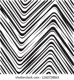 Abstract Geometric Simple Curved Zigzag Print, Wave Pattern, Unique Geometric Ethnic Style, Perfect for Site Backgrounds, Wrapping Paper and Fabric Design
